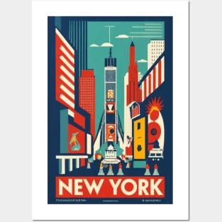 A Vintage Travel Art of New York - US Posters and Art